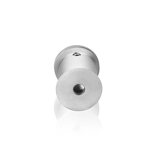 7/8'' Diameter X 1'' Barrel Length Aluminum Standoffs Rounded Head Satin Silver Finish (for Indoor) Tamper Proof [Required Material Hole Size: 3/8'']