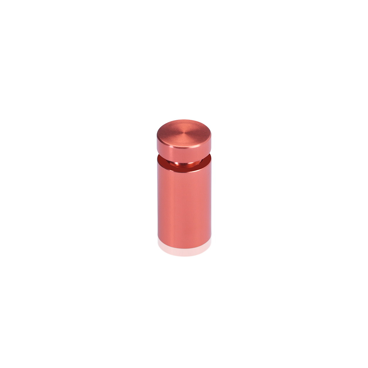 (Set of 4) 1/2'' Diameter X 3/4'' Barrel Length, Affordable Aluminum Standoffs, Copper Anodized Finish Standoff and (4) 2208Z Screw and (4) LANC1 Anchor for concrete/drywall (For Inside/Outside) [Required Material Hole Size: 3/8'']