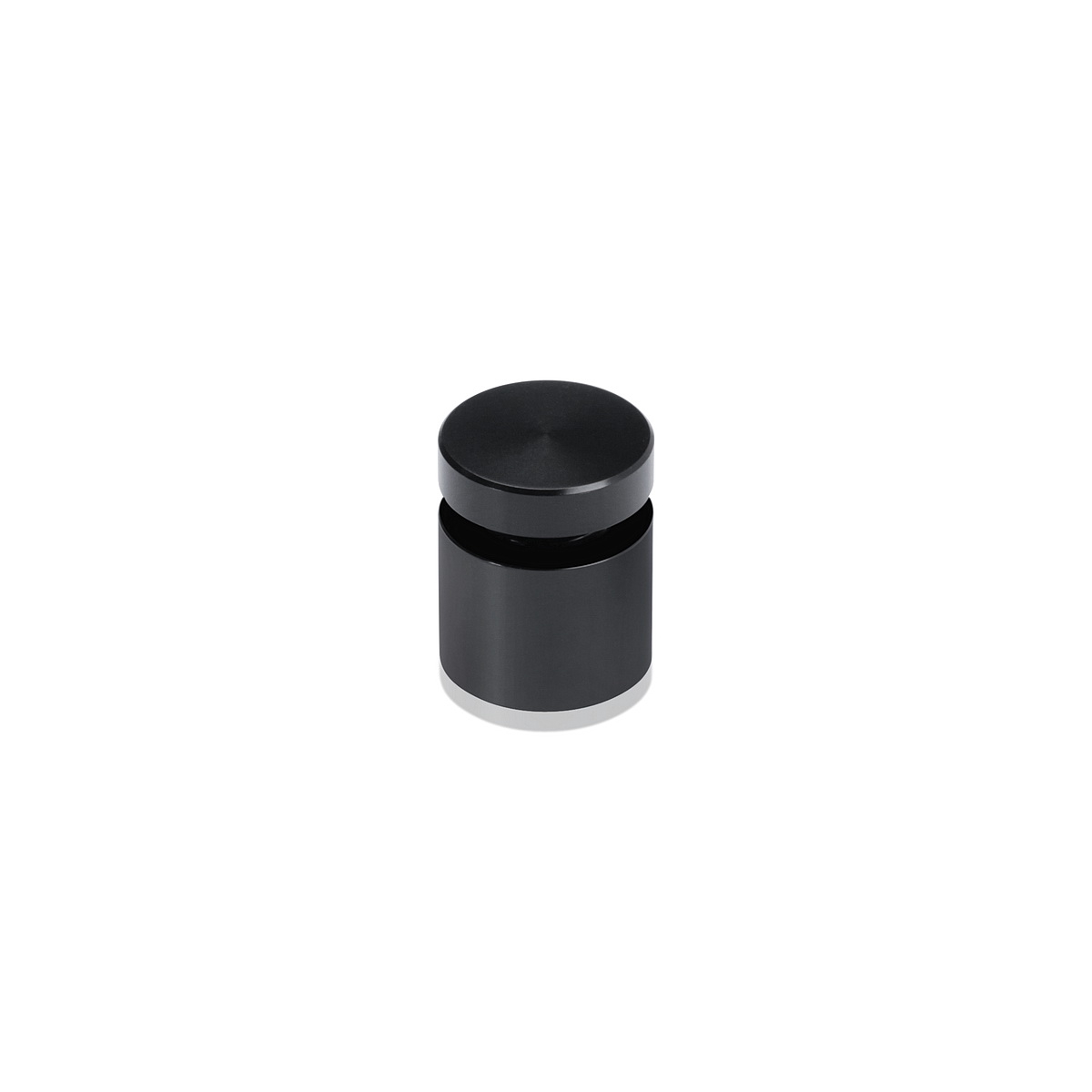 5/8'' Diameter X 1/2'' Barrel Length, Affordable Aluminum Standoffs, Black Anodized Finish Easy Fasten Standoff (For Inside / Outside use) [Required Material Hole Size: 7/16'']