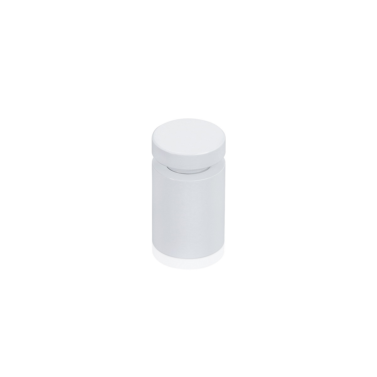5/8'' Diameter X 3/4'' Barrel Length, Affordable Aluminum Standoffs, White Coated Finish Easy Fasten Standoff (For Inside / Outside use) [Required Material Hole Size: 7/16'']