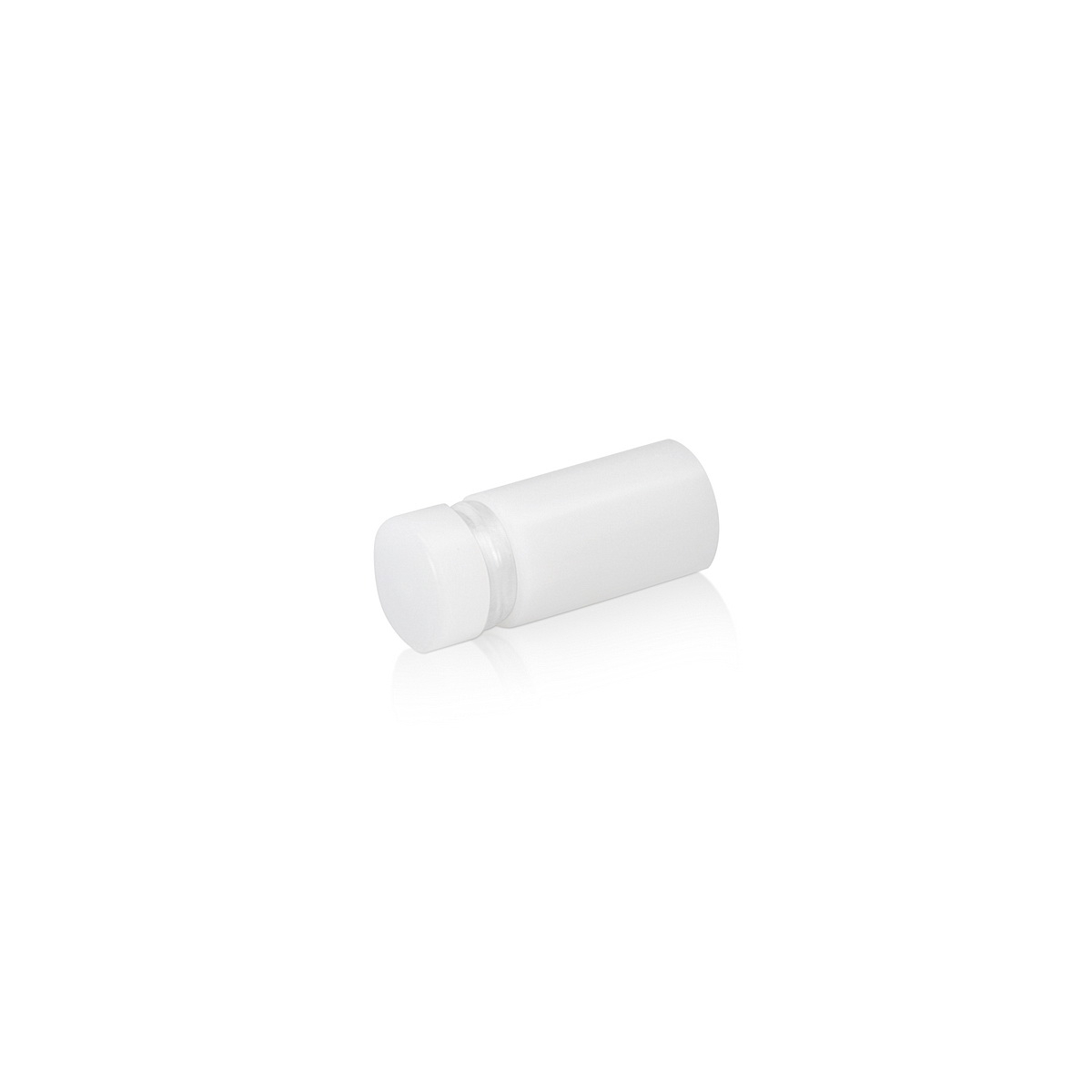 1/2'' Diameter X 1/2'' Barrel Length, White Acrylic Standoffs. Easy Fasten Standoff (For Inside Use Only) Tamper Proof [Required Material Hole Size: 3/8'']