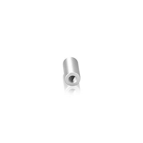 6-32 Threaded Barrels Diameter: 1/4'', Length: 1/2'', Clear Anodized Aluminum [Required Material Hole Size: 11/64'' ]