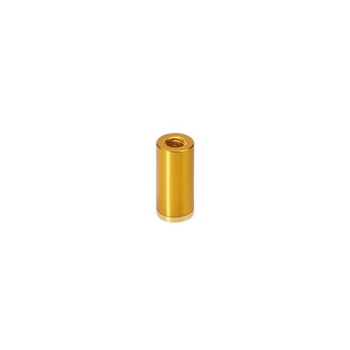 6-32 Threaded Barrels Diameter: 1/4'', Length: 1/2'', Gold Anodized Aluminum [Required Material Hole Size: 11/64'' ]