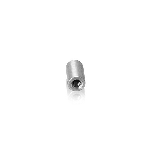 6-32 Threaded Barrels Diameter: 1/4'', Length: 3/4'', Satin Brushed Stainless Steel Grade 304 [Required Material Hole Size: 11/64'' ]