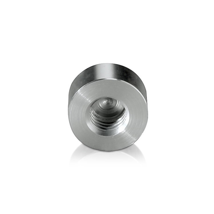 10-24 Threaded Locking Caps Diameter: 5/8'', Height: 5/16'', Clear Anodized Aluminum [Required Material Hole Size: 7/32'']