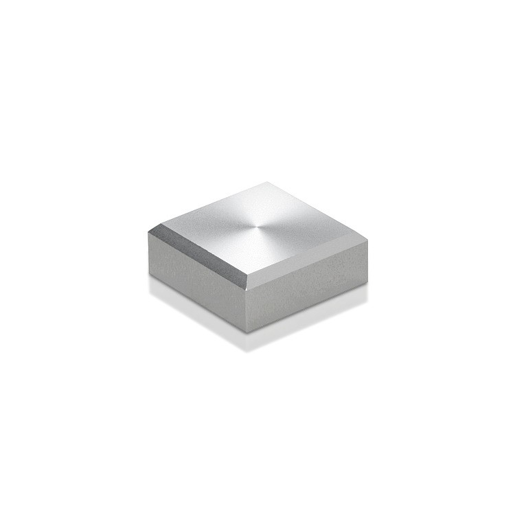 5/16-18 Threaded Square Caps: 3/4'', Height: 3/8'', Clear Anodized Aluminum [Required Material Hole Size: 3/8'']