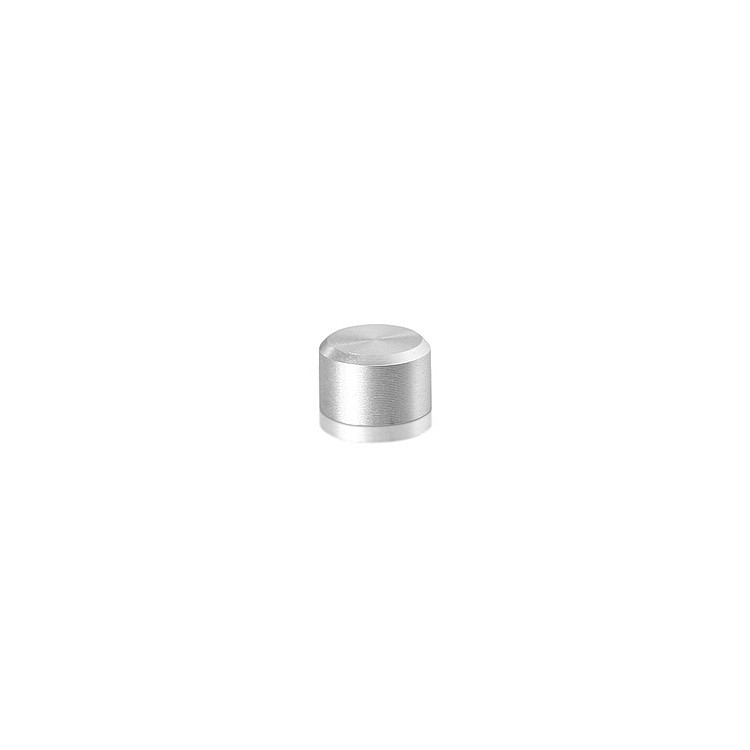 10-24 Threaded Caps Diameter: 3/8'', Height: 1/4'', Clear Anodized Aluminum [Required Material Hole Size: 7/32'']