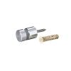 Un Threaded Barrels Diameter: 5/8'', Length: 3/16'', Clear Anodized [Required Material Hole Size: 3/8'' ]