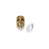 10-24 Threaded Barrels Diameter: 1/2'', Length: 1/2'', Gold Anodized Aluminum [Required Material Hole Size: 7/32'' ]