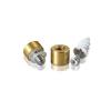 1/4-20 Threaded Barrels Diameter: 5/8'', Length: 1/2'', Gold Anodized [Required Material Hole Size: 17/64'' ]