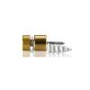 5/16-18 Threaded Barrels Diameter: 5/8'', Length: 1/2'', Gold Anodized [Required Material Hole Size: 3/8'' ]