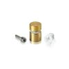 1/4-20 Threaded Barrels Diameter: 5/8'', Length: 1/2'', Gold Anodized [Required Material Hole Size: 17/64'' ]