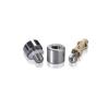 1/4-20 Threaded Barrels Diameter: 5/8'', Length: 1/2'', Polished Finish Grade 304 [Required Material Hole Size: 17/64'' ]