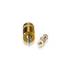 1/4-20 Threaded Barrels Diameter: 5/8'', Length: 3/4'', Gold Anodized [Required Material Hole Size: 17/64'' ]