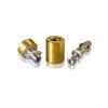 1/4-20 Threaded Barrels Diameter: 5/8'', Length: 3/4'', Gold Anodized [Required Material Hole Size: 17/64'' ]