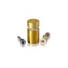 1/4-20 Threaded Barrels Diameter: 5/8'', Length: 3/4'', Gold Anodized [Required Material Hole Size: 17/64'' ]