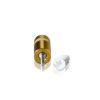 5/16-18 Threaded Barrels Diameter: 5/8'', Length: 3/4'', Gold Anodized [Required Material Hole Size: 3/8'' ]