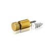 1/4-20 Threaded Barrels Diameter: 5/8'', Length: 3/4'', Gold Anodized [Required Material Hole Size: 17/64'' ]