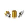 1/4-20 Threaded Barrels Diameter: 5/8'', Length: 3/4'', Gold Anodized [Required Material Hole Size: 17/64'' ]