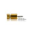 1/4-20 Threaded Barrels Diameter: 5/8'', Length: 3/4'', Gold Anodized [Required Material Hole Size: 17/64'' ]