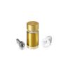 1/4-20 Threaded Barrels Diameter: 5/8'', Length: 3/4'', Gold Anodized [Required Material Hole Size: 17/64'' ]