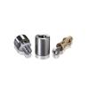 1/4-20 Threaded Barrels Diameter: 5/8'', Length: 3/4'', Satin Brushed Stainless Steel Grade 304 [Required Material Hole Size: 17/64'' ]