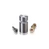 1/4-20 Threaded Barrels Diameter: 5/8'', Length: 3/4'', Satin Brushed Stainless Steel Grade 304 [Required Material Hole Size: 17/64'' ]