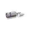 1/4-20 Threaded Barrels Diameter: 5/8'', Length: 3/4'', Satin Brushed Stainless Steel Grade 304 [Required Material Hole Size: 17/64'' ]