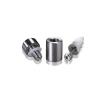 1/4-20 Threaded Barrels Diameter: 5/8'', Length: 3/4'', Satin Brushed Stainless Steel Grade 304 [Required Material Hole Size: 17/64'' ]