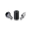 10-24 Threaded Barrels Diameter: 1/2'', Length: 1'', Black Anodized [Required Material Hole Size: 7/32'' ]