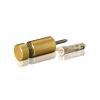 1/4-20 Threaded Barrels Diameter: 5/8'', Length: 1'', Gold Anodized [Required Material Hole Size: 17/64'' ]