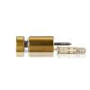 1/4-20 Threaded Barrels Diameter: 5/8'', Length: 1'', Gold Anodized [Required Material Hole Size: 17/64'' ]