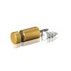 1/4-20 Threaded Barrels Diameter: 5/8'', Length: 1'', Gold Anodized [Required Material Hole Size: 17/64'' ]