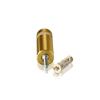 1/4-20 Threaded Barrels Diameter: 5/8'', Length: 1 1/2'', Gold Anodized [Required Material Hole Size: 17/64'' ]