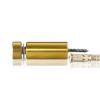 1/4-20 Threaded Barrels Diameter: 5/8'', Length: 1 1/2'', Gold Anodized [Required Material Hole Size: 17/64'' ]