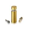 1/4-20 Threaded Barrels Diameter: 5/8'', Length: 1 1/2'', Gold Anodized [Required Material Hole Size: 17/64'' ]