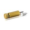 1/4-20 Threaded Barrels Diameter: 5/8'', Length: 1 1/2'', Gold Anodized [Required Material Hole Size: 17/64'' ]