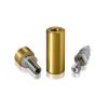 5/16-18 Threaded Barrels Diameter: 5/8'', Length: 1 1/2'', Gold Anodized [Required Material Hole Size: 3/8'' ]