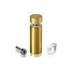 1/4-20 Threaded Barrels Diameter: 5/8'', Length: 1 1/2'', Gold Anodized [Required Material Hole Size: 17/64'' ]