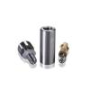 1/4-20 Threaded Barrels Diameter: 5/8'', Length: 1 1/2'', Brushed Satin Finish Grade 304 [Required Material Hole Size: 17/64'' ]