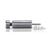 1/4-20 Threaded Barrels Diameter: 5/8'', Length: 1 1/2'', Brushed Satin Finish Grade 304 [Required Material Hole Size: 17/64'' ]