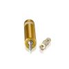 1/4-20 Threaded Barrels Diameter: 5/8'', Length: 2'', Gold Anodized [Required Material Hole Size: 17/64'' ]