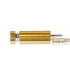 1/4-20 Threaded Barrels Diameter: 5/8'', Length: 2'', Gold Anodized [Required Material Hole Size: 17/64'' ]