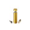 1/4-20 Threaded Barrels Diameter: 5/8'', Length: 2'', Gold Anodized [Required Material Hole Size: 17/64'' ]