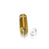 1/4-20 Threaded Barrels Diameter: 5/8'', Length: 2'', Gold Anodized [Required Material Hole Size: 17/64'' ]