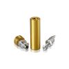 1/4-20 Threaded Barrels Diameter: 5/8'', Length: 2'', Gold Anodized [Required Material Hole Size: 17/64'' ]