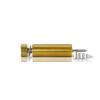 1/4-20 Threaded Barrels Diameter: 5/8'', Length: 2'', Gold Anodized [Required Material Hole Size: 17/64'' ]