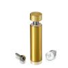 1/4-20 Threaded Barrels Diameter: 5/8'', Length: 2'', Gold Anodized [Required Material Hole Size: 17/64'' ]