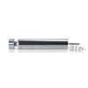 1/4-20 Threaded Barrels Diameter: 5/8'', Length: 3'', Clear Anodized [Required Material Hole Size: 17/64'' ]