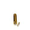 1/4-20 Threaded Barrels Diameter: 5/8'', Length: 3'', Gold Anodized [Required Material Hole Size: 17/64'' ]